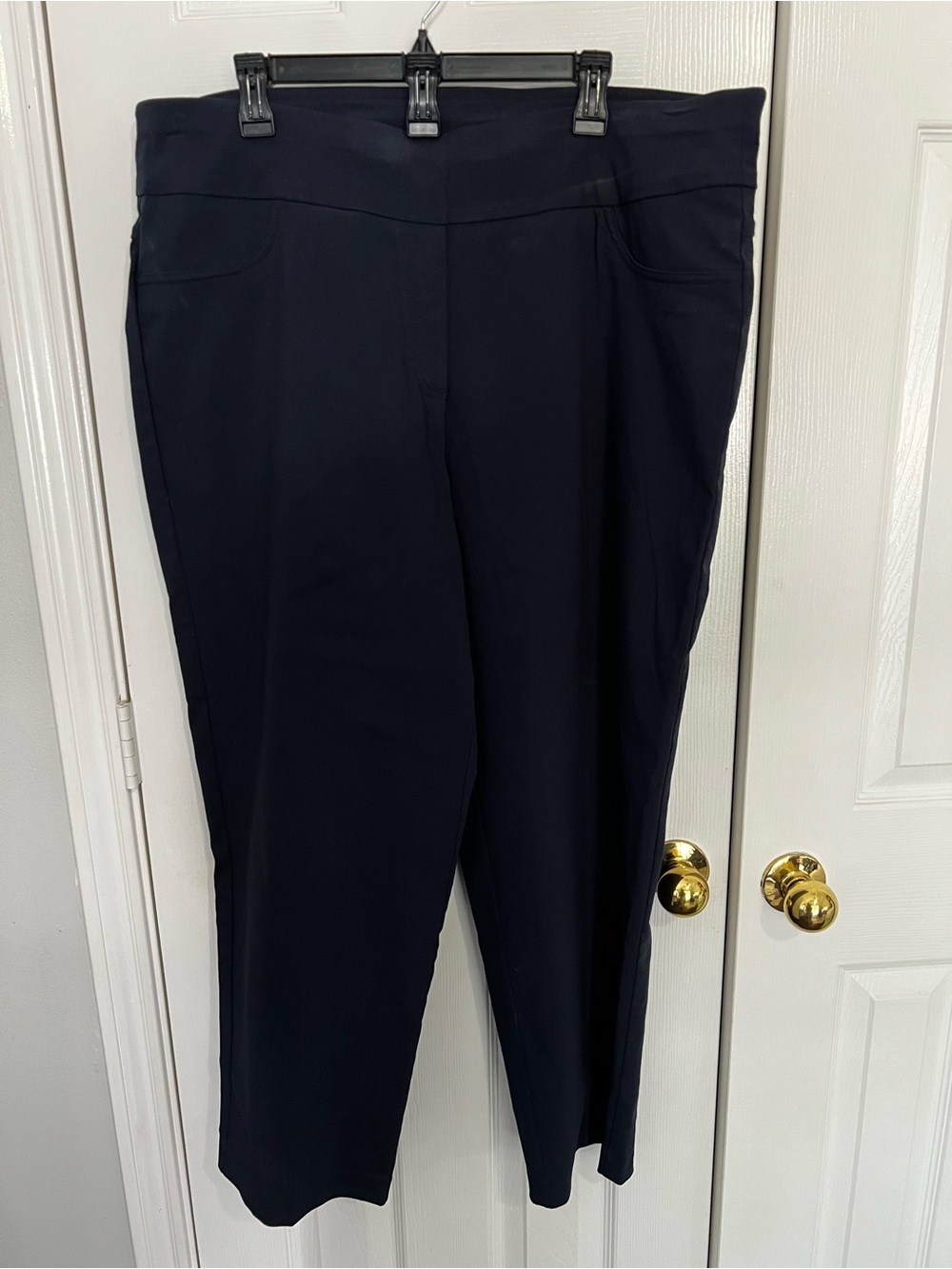Ruby Rd. Straight Leg Pull-On Pants in Navy